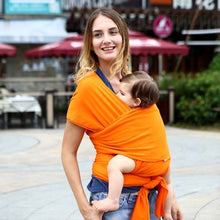 Load image into Gallery viewer, EGMAO Comfortable Fashion Infant Sling Soft Natural Wrap Baby Carrier Backpack 0-3 Yrs Breathable Cotton Hipseat Nursing Cover
