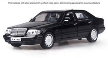 Load image into Gallery viewer, 4 color 1:32 Scale 14-16CM Alloy Cars S320 W140 car Pull Back Diecast Model Toy with sound light Collection Gift toy Boys Kids