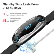 Load image into Gallery viewer, Bracelet Fitness Ecouteur Bluetooth sans fil 2 en 1 Bluetooth 5.0
