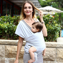 Load image into Gallery viewer, EGMAO Comfortable Fashion Infant Sling Soft Natural Wrap Baby Carrier Backpack 0-3 Yrs Breathable Cotton Hipseat Nursing Cover
