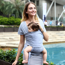 Load image into Gallery viewer, EGMAO Comfortable Fashion Infant Sling Soft Natural Wrap Baby Carrier Backpack 0-3 Yrs Breathable Cotton Hipseat Nursing Cover
