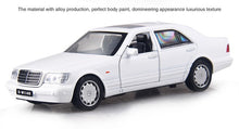 Load image into Gallery viewer, 4 color 1:32 Scale 14-16CM Alloy Cars  S320 W140 car Pull Back Diecast Model Toy with sound light Collection Gift toy Boys Kids
