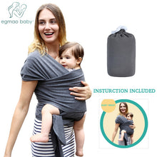 Load image into Gallery viewer, Baby Carrier Sling For Newborns Soft Infant Wrap Breathable Wrap Hipseat Breastfeed Birth Comfortable Nursing Cover Dark Grey
