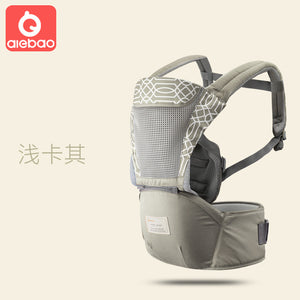 AIEBAO Breathable Ergonomic Baby Carrier Backpack Portable Infant Baby Carrier Kangaroo Hipseat Heaps Baby Sling Carrier Wrap