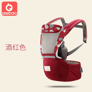 AIEBAO Breathable Ergonomic Baby Carrier Backpack Portable Infant Baby Carrier Kangaroo Hipseat Heaps Baby Sling Carrier Wrap